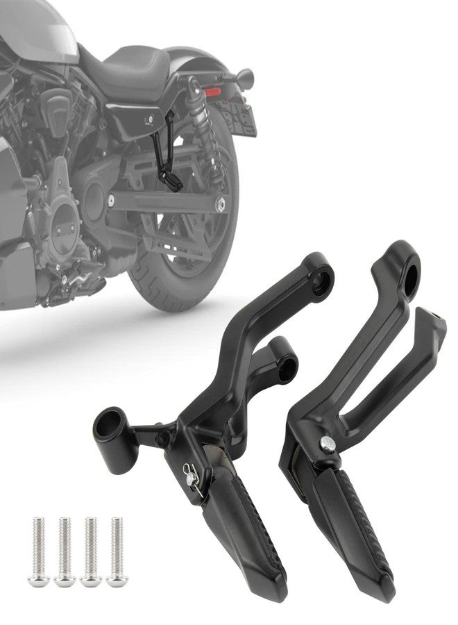 psler For Nightster 975 RH975 Passenger Pegs - PSLER Motorcycle Foot Peg Rear Pedals Footrest Mount W/Mounting Bracket Foldable for Nightster975 rh975 2021-2025 and for Special RH975S 2023-2025 - Image 1